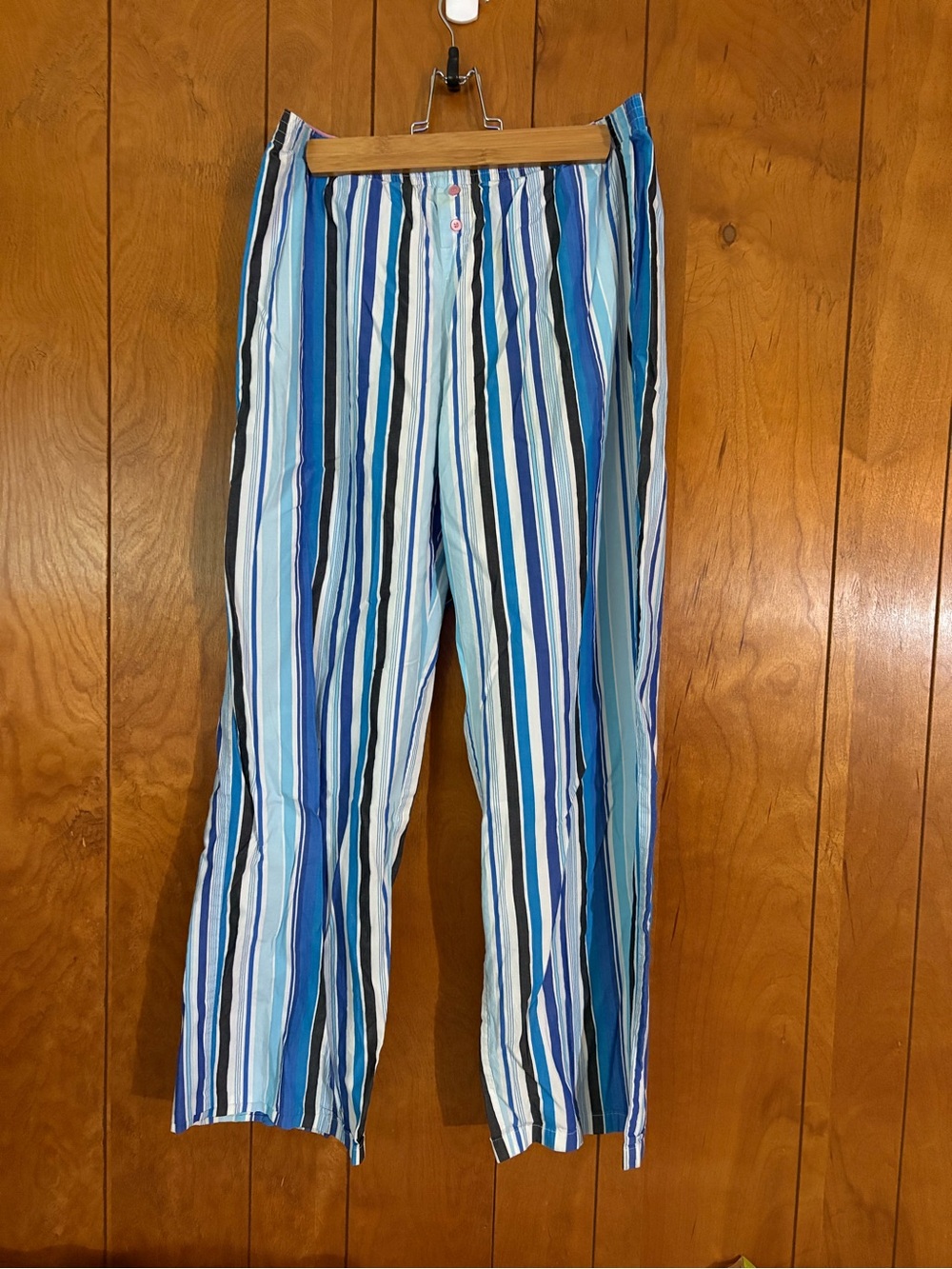 PINK Victoria's Secret Blue & White Striped Lounge Pants